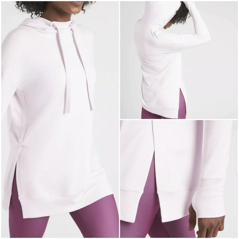 Athleta XS Sayulita Hoodie Hooded Sweater Gray